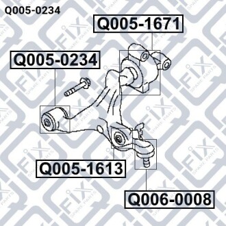 Фото 3 - Сайлентблок рычага Q-fix Q0050234