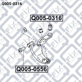 Фото 3 - Сайлентблок важеля Q-fix Q0050316