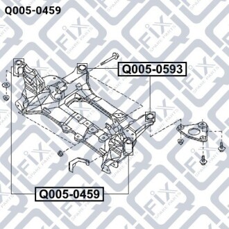 Фото 3 - Сайлентблок підрамника Q-fix Q0050459