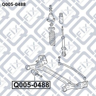 Фото 3 - Сайлентблок підрамника Q-fix Q0050488