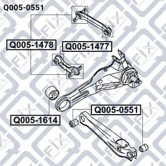 Фото 4 - Сайлентблок важеля Q-fix Q0050551