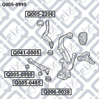 Фото 3 - Сайлентблок важеля Q-fix Q0050995