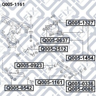 Сайлентблок задней поперечной тяги - Q-fix Q0051161