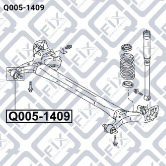 Фото 3 - Сайлентблок підрамника Q-fix Q0051409