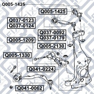 Сайлентблок переднего верхнего ричага - (4861059125) Q-fix Q0051425