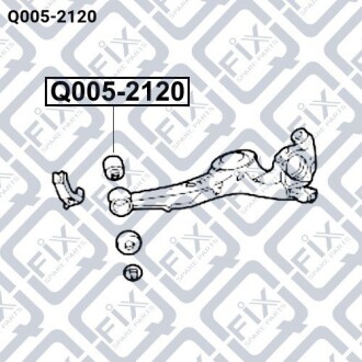 Фото 3 - Сайлентблок рычага Q-fix Q0052120