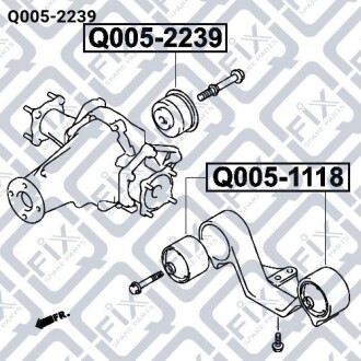 Фото 3 - Сайлентблок підрамника Q-fix Q0052239