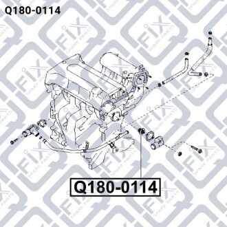 Фото 3 - Термостат системы охлаждения Q-fix Q1800114