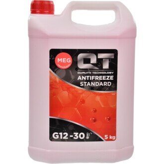 Антифриз G12 MEG Standard -30°C червоний, 5л - QT-OIL QT551305