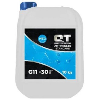 Антифриз MEG Standard G11 Ready-mix -30°C синий, 10л - QT-OIL QT5533010 (фото 1)