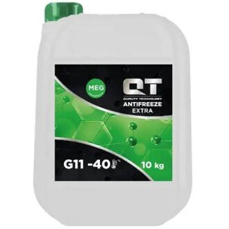 Антифриз MEG Extra G11 Ready-mix -40°C зеленый, 10л - QT-OIL QT5624010 (фото 1)