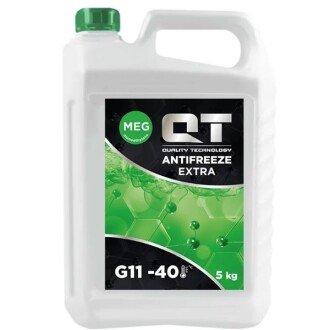 Антифриз MEG Extra G11 Ready-mix -40°C зелений, 5л - QT-OIL QT562405