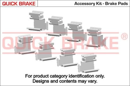 Комплектующие, колодки дискового тормоза - QUICK BRAKE 1091226