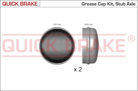 Пилозахисні ковпачки для ступиці - QUICK BRAKE 9821K