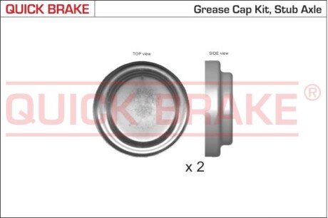 Пилозахисні ковпачки для ступиці - QUICK BRAKE 9824K