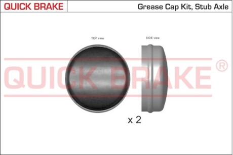 Пилозахисні ковпачки для ступиці - QUICK BRAKE 9825K