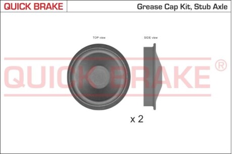 Пилозахисні ковпачки для ступиці - QUICK BRAKE 9828K