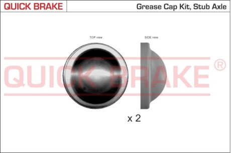 Пилозахисні ковпачки для ступиці - QUICK BRAKE 9829K