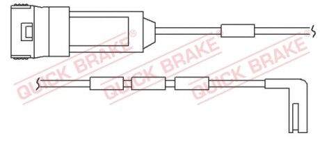 Датчик зносу гальмівних колодок - (1238403, 90305792) QUICK BRAKE WS 0124 A