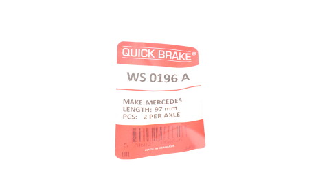 Фото 2 - Датчик зносу гальмівних колодок QUICK BRAKE WS 0196 A (WS0196A)