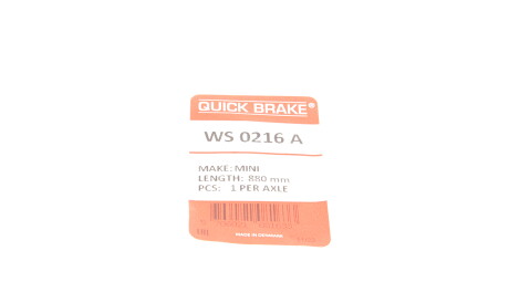 Фото 2 - Датчик зносу гальмівних колодок QUICK BRAKE WS 0216 A (WS0216A)
