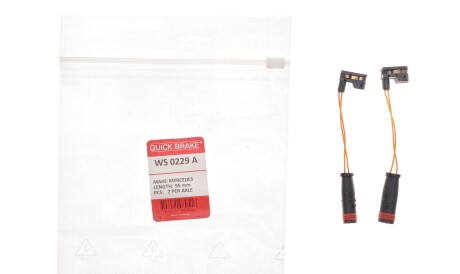 Фото 2 - Датчик зносу гальмівних колодок QUICK BRAKE WS 0229 A (WS0229A)