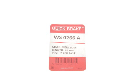 Фото 3 - Датчик зносу гальмівних колодок QUICK BRAKE WS 0266 A (WS0266A)