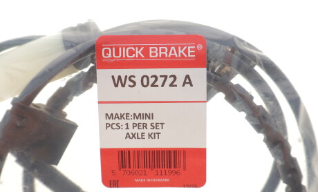 Фото 4 - Датчик зносу гальмівних колодок QUICK BRAKE WS0272A