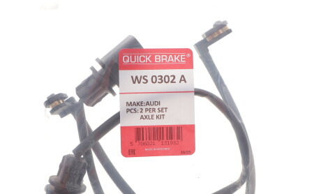 Фото 5 - Датчик зносу гальмівних колодок QUICK BRAKE WS 0302 A (WS0302A)