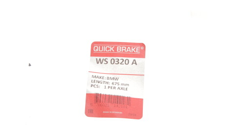 Фото 3 - Датчик зносу гальмівних колодок QUICK BRAKE WS 0320 A (WS0320A)