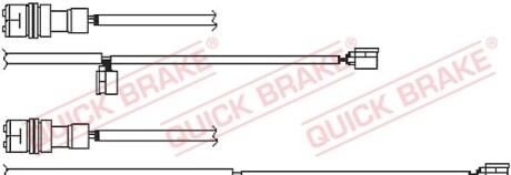 Czujnik zu?ycia klocka hamulcowego prz?d PORSCHE 911, CAYMAN S, CARREA 3.4/3.8 11.05- - QUICK BRAKE WS0351A