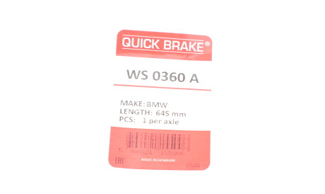 Фото 2 - Датчик зносу гальмівних колодок QUICK BRAKE WS 0360 A (WS0360A)
