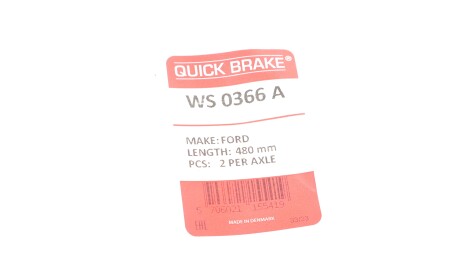 Фото 2 - Датчик зносу гальмівних колодок QUICK BRAKE WS 0366 A (WS0366A)
