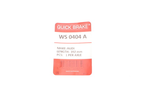 Фото 2 - Датчик износа тормозных колодок QUICK BRAKE WS 0404 A (WS0404A)