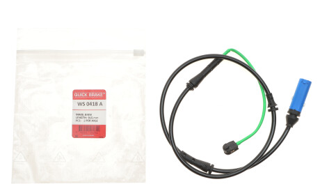 Фото 2 - Датчик зносу гальмівних колодок QUICK BRAKE WS 0418 A (WS0418A)