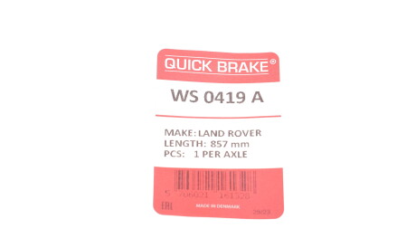 Фото 3 - Датчик зносу гальмівних колодок QUICK BRAKE WS 0419 A (WS0419A)