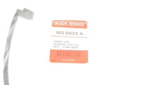 Фото 2 - Датчик износа тормозных колодок QUICK BRAKE WS 0429 A (WS0429A)