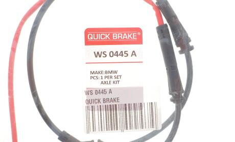 Фото 2 - Датчик износа тормозных колодок QUICK BRAKE WS 0445 A (WS0445A)