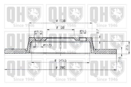 Тормозной диск - QUINTON HAZELL BDC4733