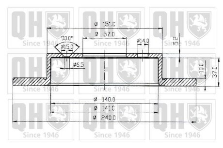 Тормозной диск - QUINTON HAZELL BDC4815