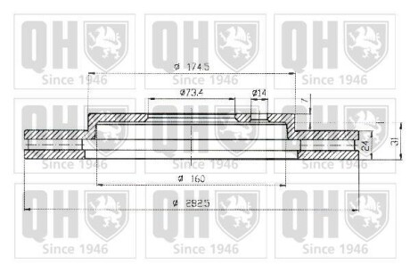 Тормозной диск - QUINTON HAZELL BDC5145