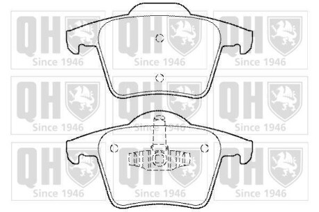 Комплект тормозных колодок, дисковый тормоз - QUINTON HAZELL BP1471