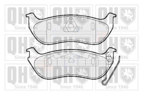 Комплект тормозных колодок, дисковый тормоз - (05083882AC, 05083882AE, 05179242AA) QUINTON HAZELL BP1500