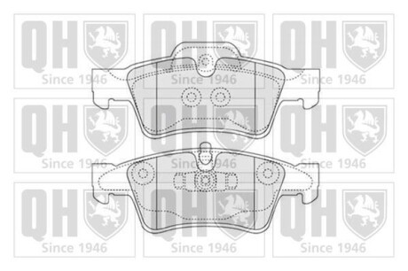 Комплект тормозных колодок, дисковый тормоз - (1644201520, 1644201920, 1644202720) QUINTON HAZELL BP1525