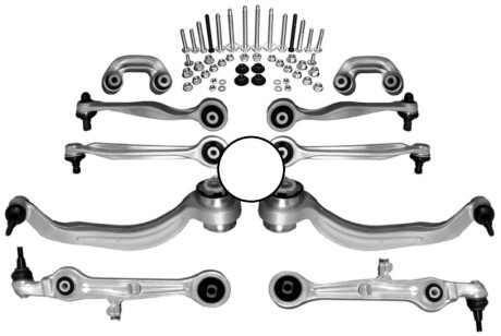 Комплект важелів передньої підвіски Audi A6 C5 Allroad 00-05 - RAISO RL804750KIT