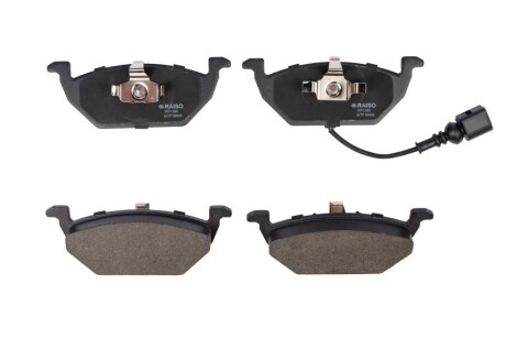 Колодки гальмівні диск. перед. Caddy III/Golf V/Octavia/A3 (з датчиком) 03- - RAISO RP1386