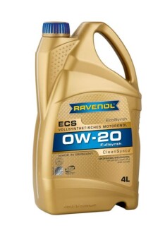 Олива 0W-20 ECS Fullsynth PAO SN (RC), C5/C6, GF-5 (4л) - RAVENOL 1111102-004 (фото 1)