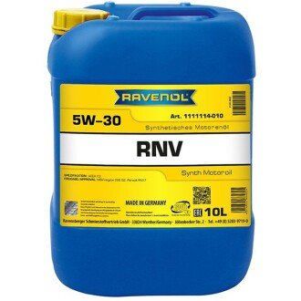 Моторна олива RNV 5W-30, 10 л - RAVENOL 1111114010 (фото 1)