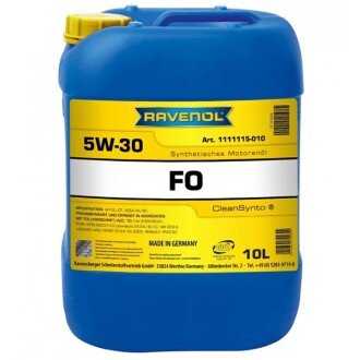 Моторна олива FO 5W-30, 10 л - RAVENOL 1111115010 (фото 1)