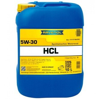 Моторна олива HCL 5W-30, 10 л - RAVENOL 1111118010 (фото 1)